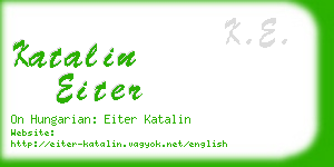 katalin eiter business card